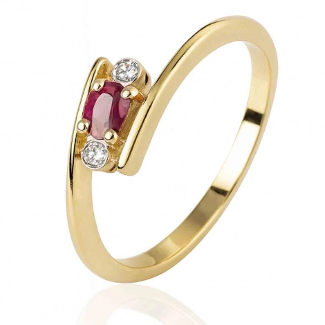 Bague rubis et Diamants
