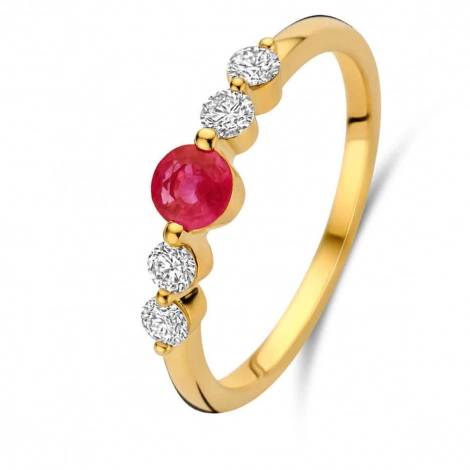 Bague Rubis et diamants