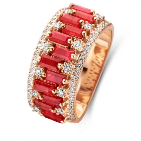 Bague Rubis et Diamants