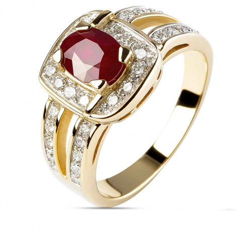 bague rubis et diamants