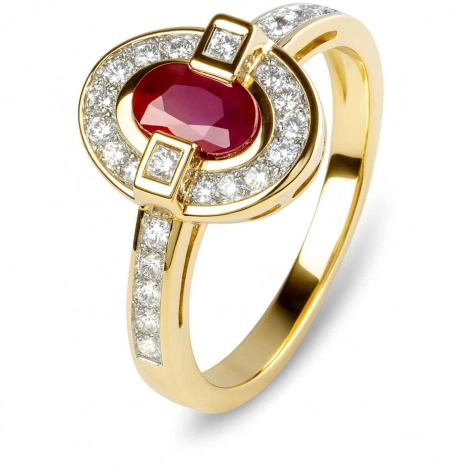 bague rubis et diamants