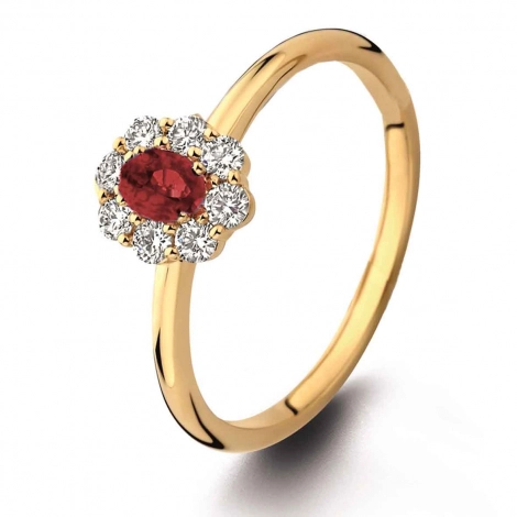 Bague Rubis et diamants