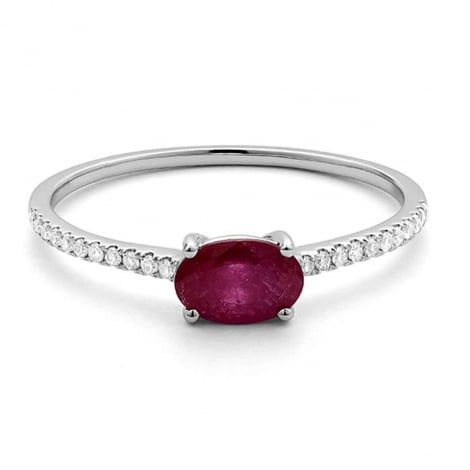 Bague Rubis et diamants