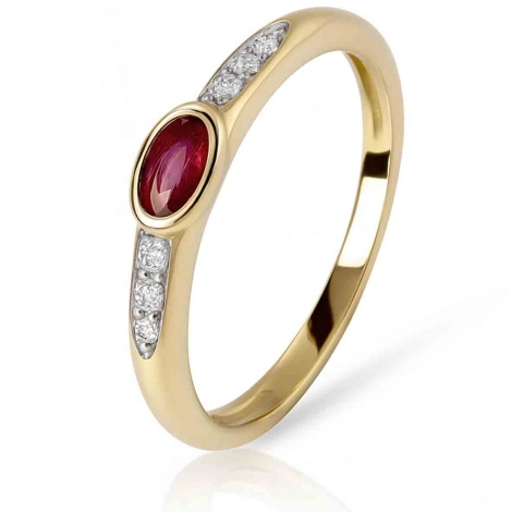 Bague rubis et Diamants
