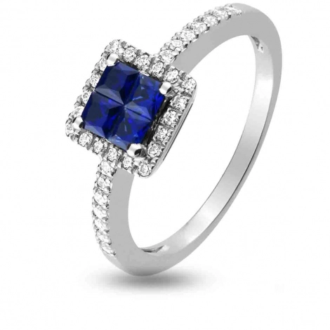 Bague Saphir et Diamants