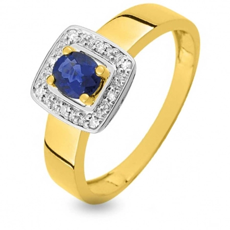 Bague Saphir et Diamants