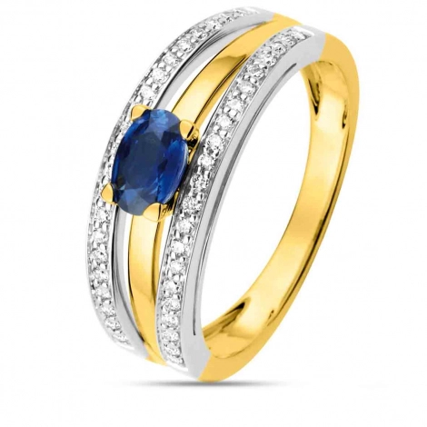 Bague Saphir et Diamants