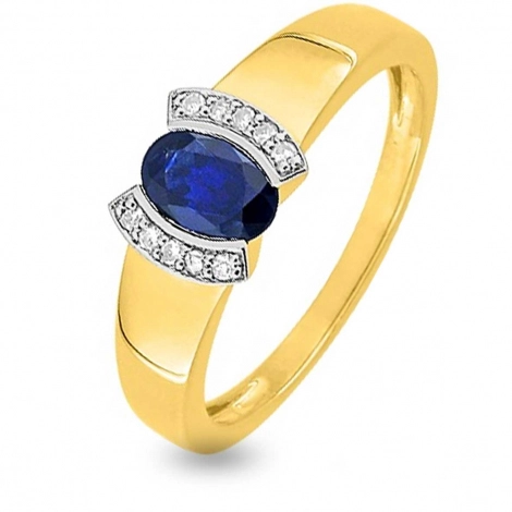 Bague Saphir et Diamants