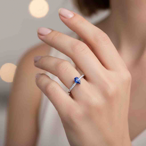 Bague Saphir et Diamants