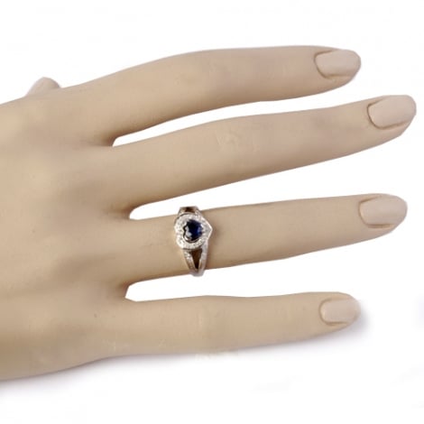 Bague saphir et diamants