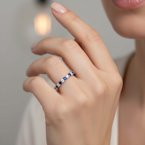Bague Saphir et Diamants