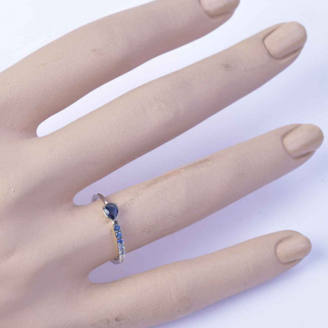 Bague Saphir et Diamants