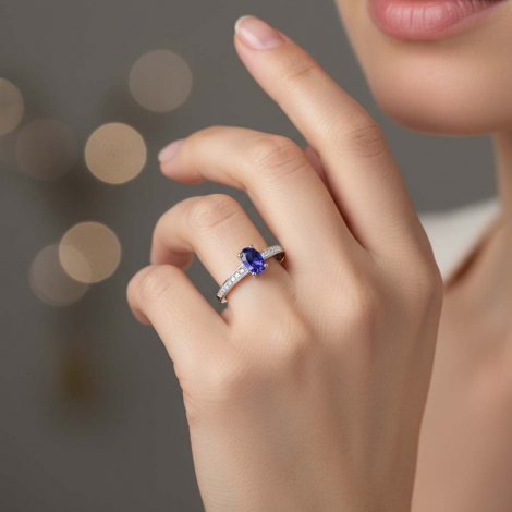 Bague Saphir et diamants