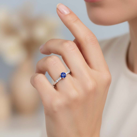 Bague Saphir et diamants