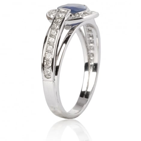 Bague saphir et diamants