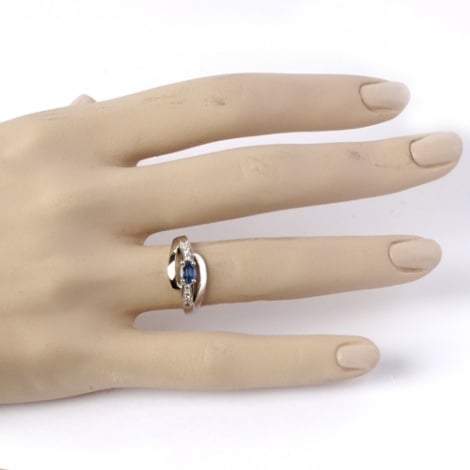 Bague saphir et diamants