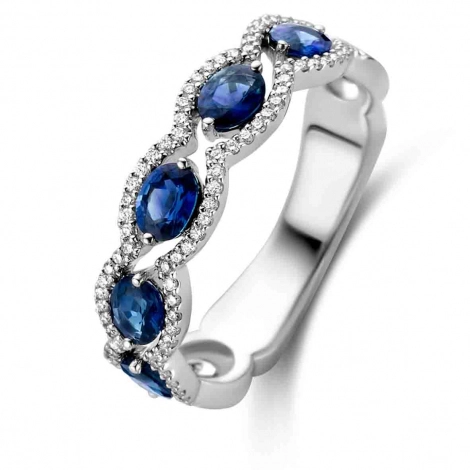 Bague saphir et Diamants