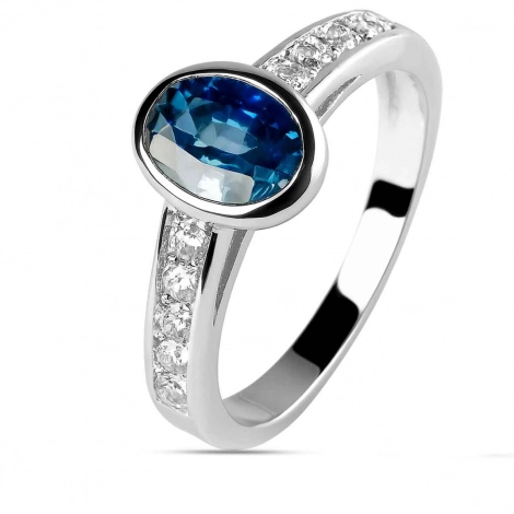 Bague saphir et diamants