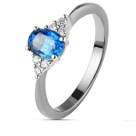 Bague saphir et diamants