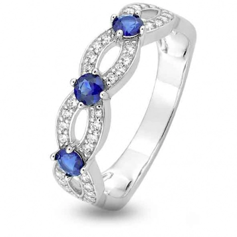 Bague Saphir et Diamants