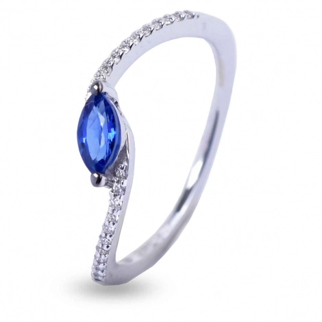 Bague Saphir et Diamants
