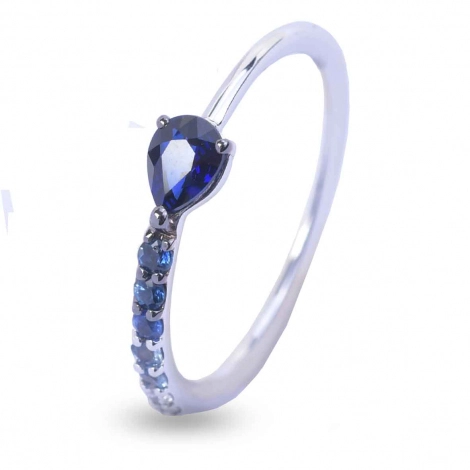 Bague Saphir et Diamants