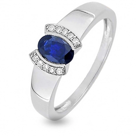 Bague Saphir et Diamants