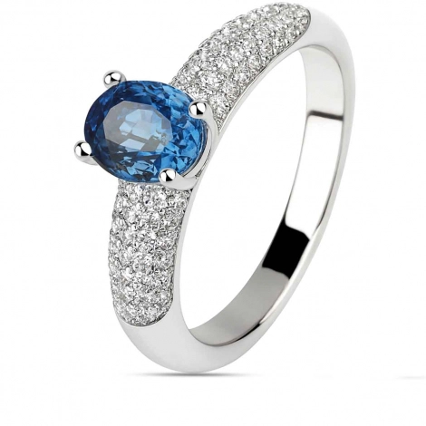 Bague saphir et diamants