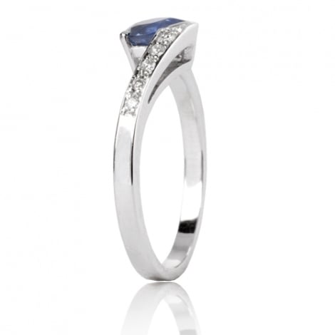 Bague saphir et diamants