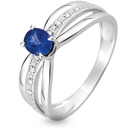 Bague Saphir et Diamants