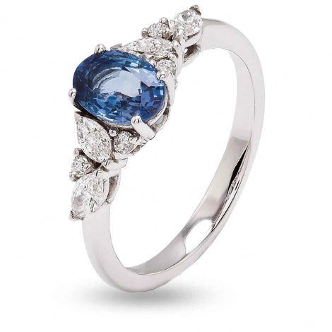 Bague Saphir et Diamants