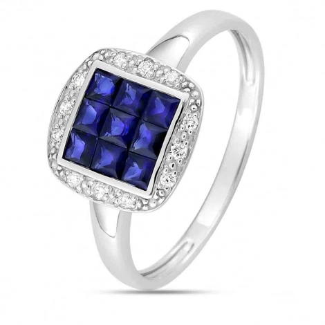 Bague Saphir et Diamants