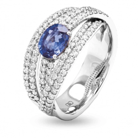 Bague Saphir et Diamants