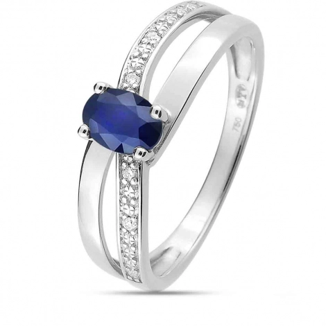 Bague Saphir et Diamants