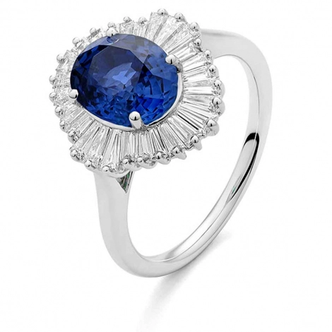 Bague Saphir et Diamants