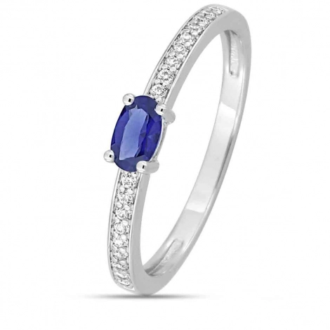 Bague Saphir et diamants