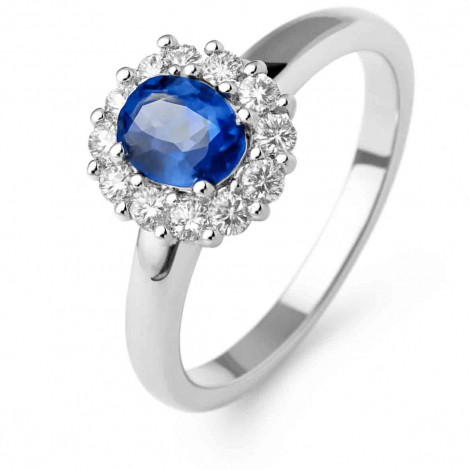 Bague saphir et diamants