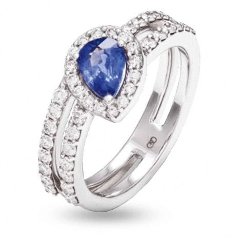 Bague Saphir et Diamants