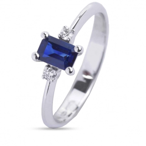 Bague Saphir et Diamants