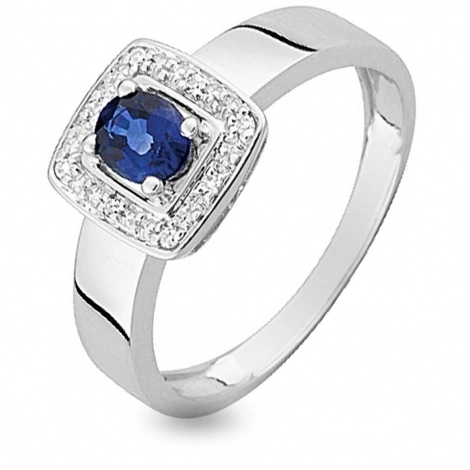 Bague Saphir et Diamants