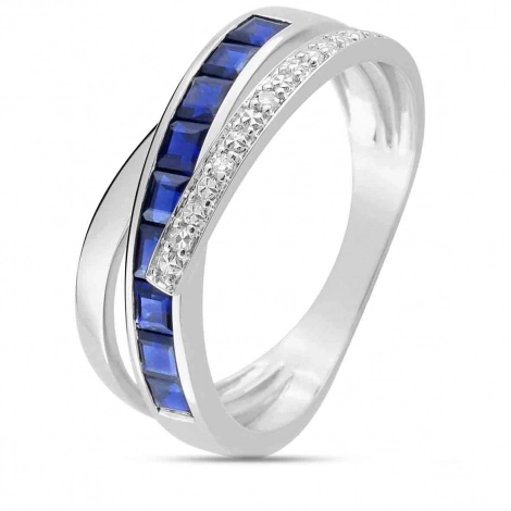Bague Saphir et Diamants