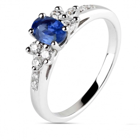 Bague saphir et diamants