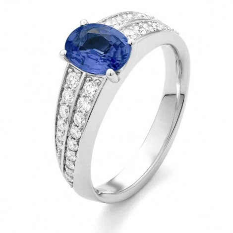 Bague Saphir et Diamants