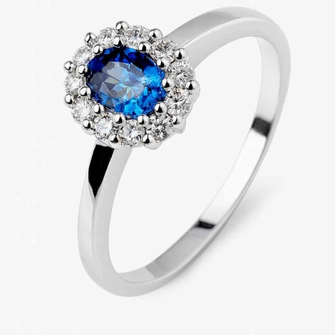 Bague saphir et diamants