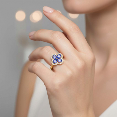 Bague Saphir et Diamants