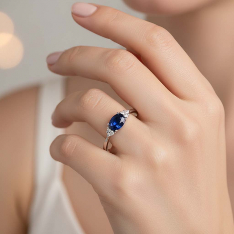 Bague Saphir et Diamants