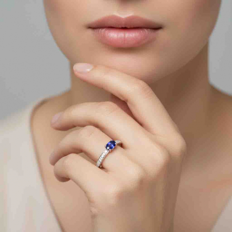 Bague Saphir et diamants