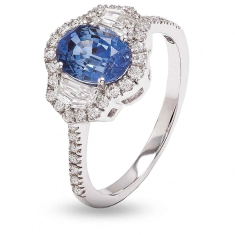 Bague Saphir et Diamants