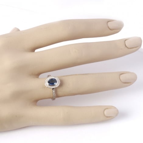 Bague saphir et diamants