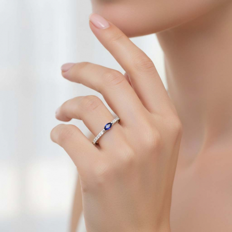 Bague Saphir et diamants